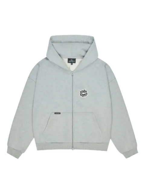 BROKEN PLANET zip-up hoodie Grey BPSUNZ