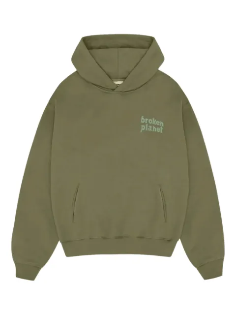 BROKEN PLANET logo hoodie Green BPBASICSHOGREEN