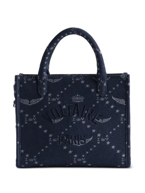 Zadig&Voltaire Angel monogram denim tote bag Blue LWBA04269