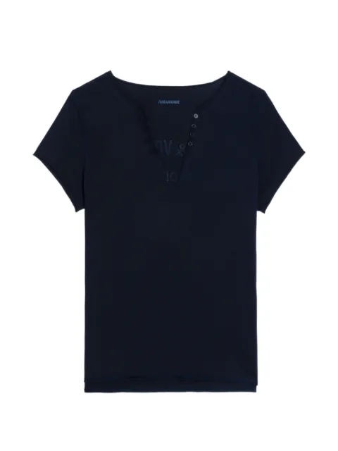 Zadig&Voltaire henley T-shirt Blue JWTN02650