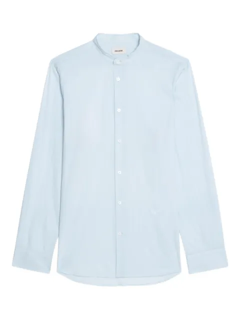 Zadig&Voltaire Officier Voile cotton shirt Blue WMSH01356