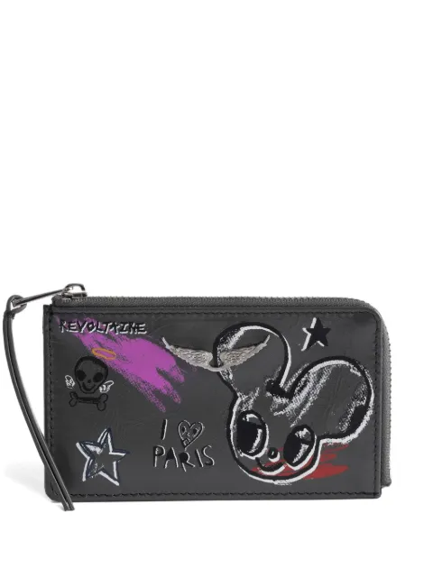 Zadig&Voltaire x Humberto ZV cardholder Grey LWSG03776