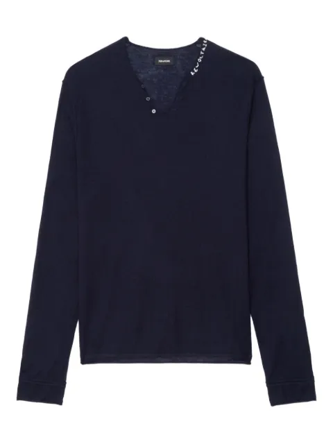 Zadig&Voltaire Monastir cashmere sweater Blue KMSW01869