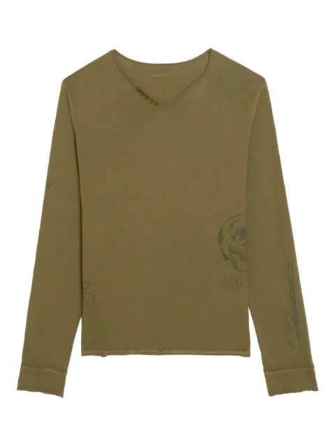Zadig&Voltaire Monastir Henley T-shirt Green JMTN01645