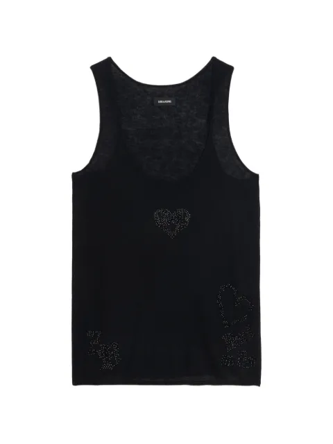 Zadig&Voltaire Lee cashmere tank top Black KWTO01139