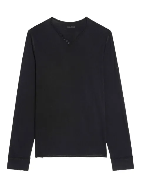 Zadig&Voltaire Monastir Henley T-shirt Black JMTN01641
