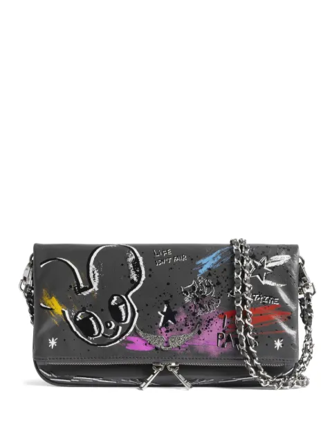 Zadig&Voltaire x Humberto Cruz Rock chain clutch bag Grey LWBA04250
