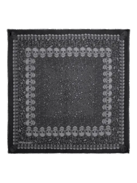 Zadig&Voltaire Kerry Garden 135 scarf Grey OWSC01519