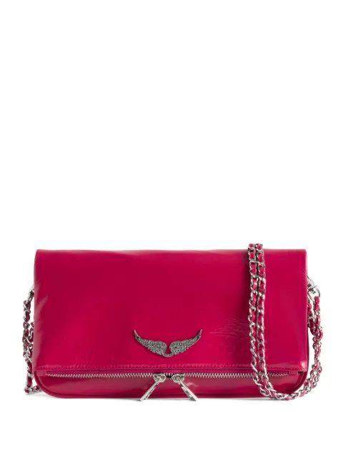 Zadig&Voltaire Rock retro patent clutch Pink LWBA04212