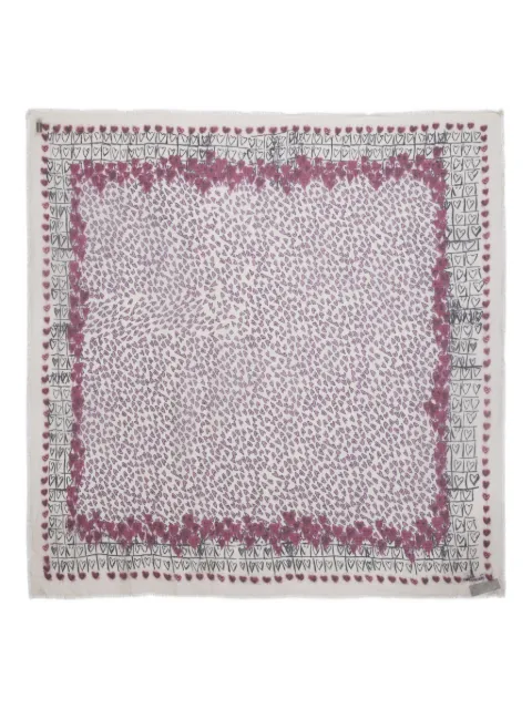 Zadig&Voltaire Kerry Hearts scarf Neutrals OWSC01527