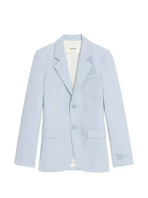 Zadig&Voltaire Vanille embroidery tailoring blazer Blue WWBL01968