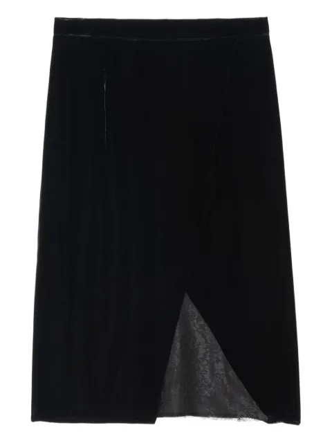 Zadig&Voltaire Julen velvet skirt Black WWSK01610