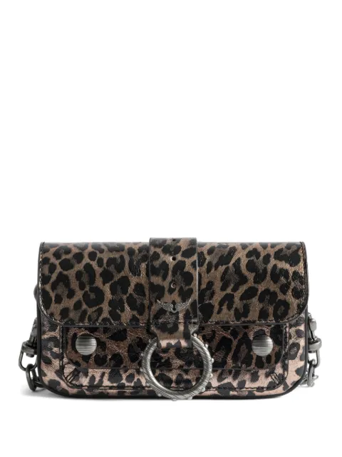Zadig&Voltaire Kate wallet metal leopard bag Brown LWBA04185