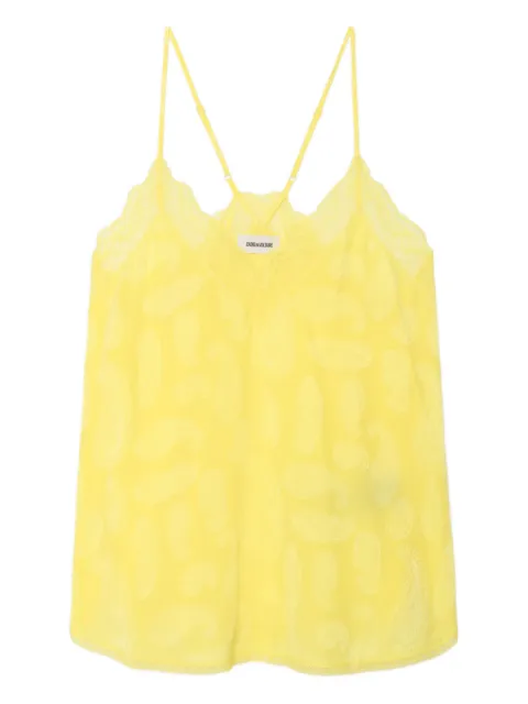 Zadig&Voltaire Christy silk camisole Yellow WWCR01318