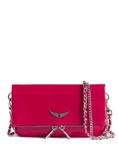 Zadig&Voltaire Rock mini retro patent clutch Pink LWBA04251