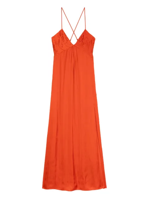 Zadig&Voltaire Rayonne spaghetti-strap maxi dress Orange WWDR01076