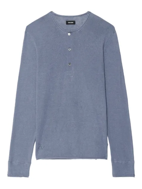 Zadig&Voltaire logo-detail long-sleeve sweater Blue KMSW01719