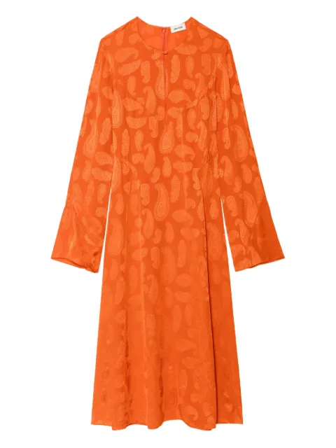 Zadig&Voltaire Randon silk dress Orange WWDR02614