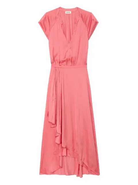 Zadig&Voltaire Randall satin midi dress Pink WWDR01358689