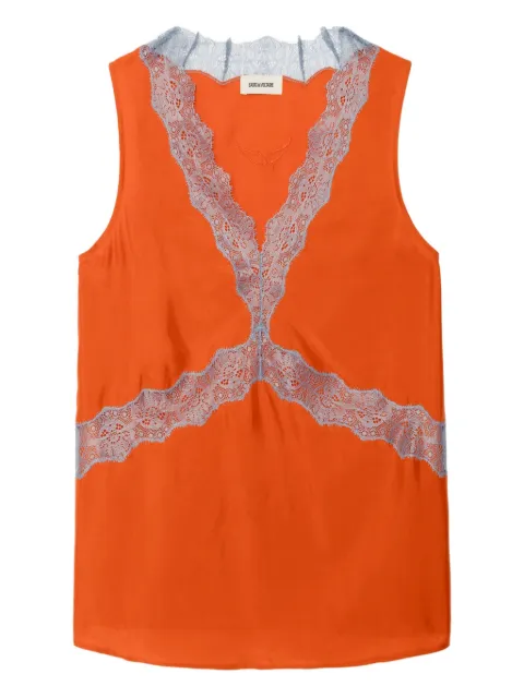 Zadig&Voltaire Tasao silk camisole Orange WWTO02007