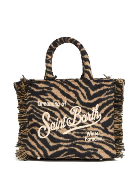 MC2 Saint Barth zebra fringe vanity satchel Black VAMI02401322I