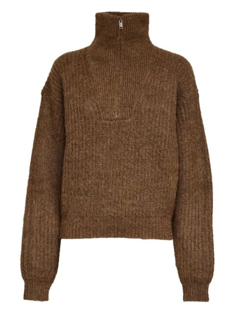 MARANT ÉTOILE Danita half-zip sweater Brown PU0699FAC3L10E