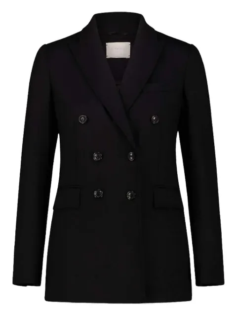 Circolo 1901 double-breasted flap-pockets coat Black FD3731