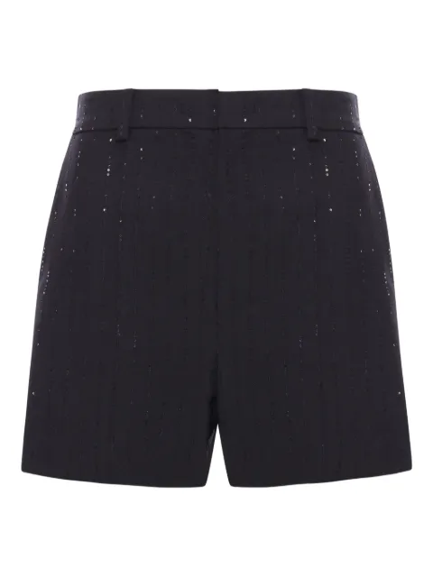 Max Mara crystal-embellished wool shorts Black 2521146014600
