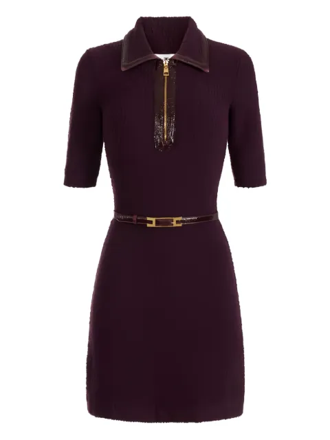 Elisabetta Franchi bouclé-knit mini dress Red AM31S57E2