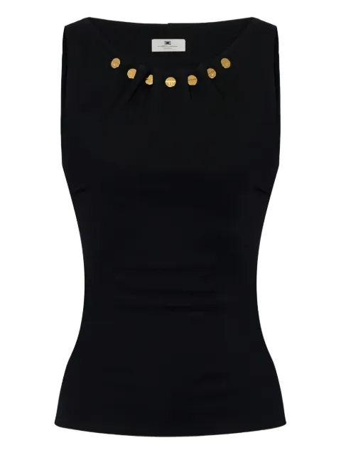 Elisabetta Franchi jewel-button top Black CN05857E2