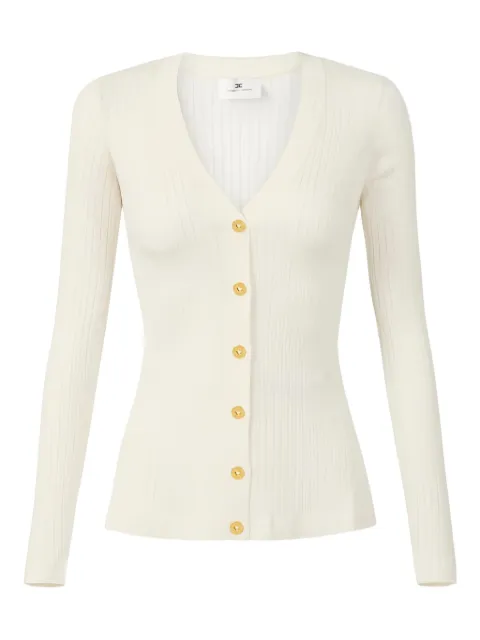 Elisabetta Franchi ribbed long-sleeve cardigan Neutrals MK33S57E2