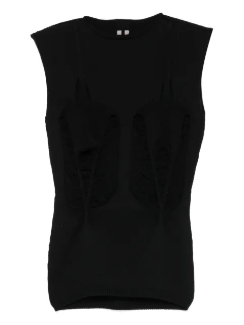 Rick Owens distressed-effect vest Black RO02E4664KWVHWP