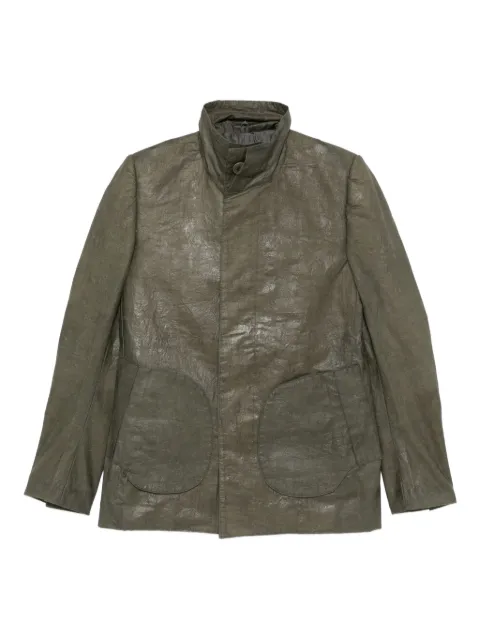 Deepti single-breasted coat Green C203