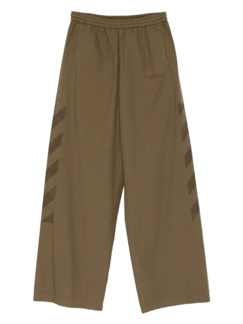Off-White elasticated-waistband trousers Green OMCJ03FF25FAB001