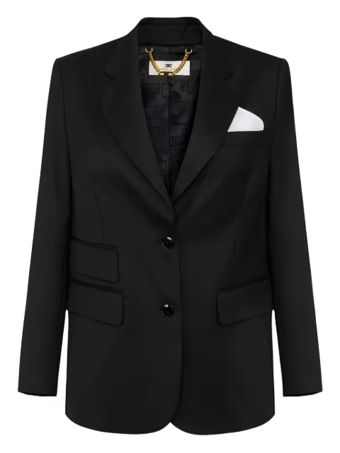 Elisabetta Franchi pocket square single-breasted jacket Black GI16356E2