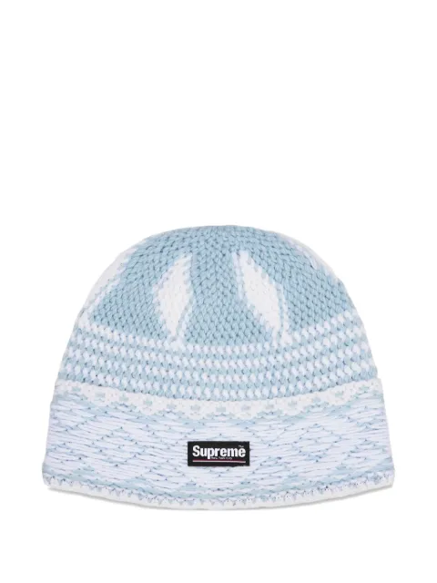 Supreme logo-patch beanies hat Blue SU25979