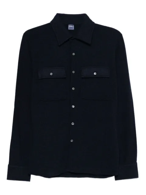 Fedeli cashmere shirt jacket Blue MU006029