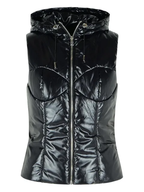 Coperni drawstring-hood zip vest Black COPOW49F3057