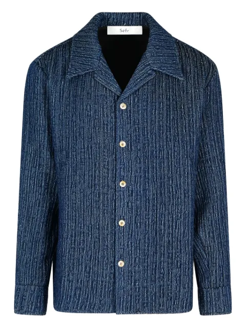 Séfr camp collar WES shirt Blue MFW25WESSHA