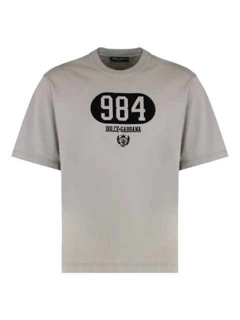 Dolce & Gabbana crew-neck print T-shirt Grey G8PB8TG7M3M