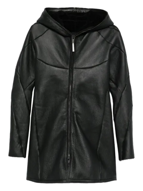 Isaac Sellam Experience hooded panelled coat Black MEDIEVALESTRAKH26