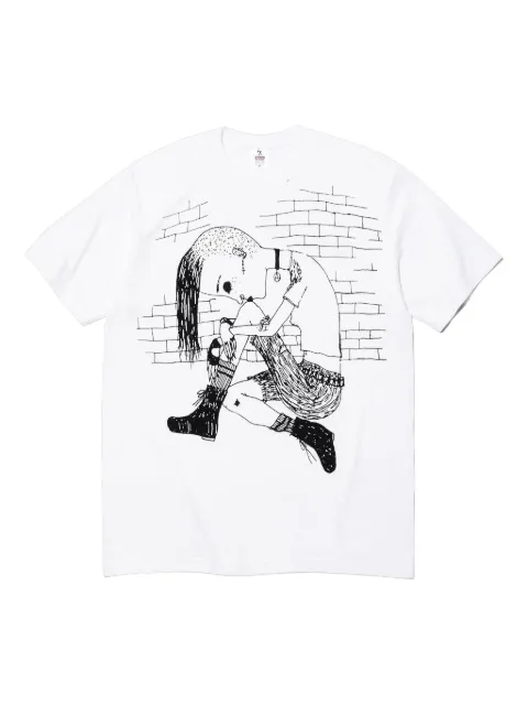 Supreme graphic-print T-shirt White SU25967
