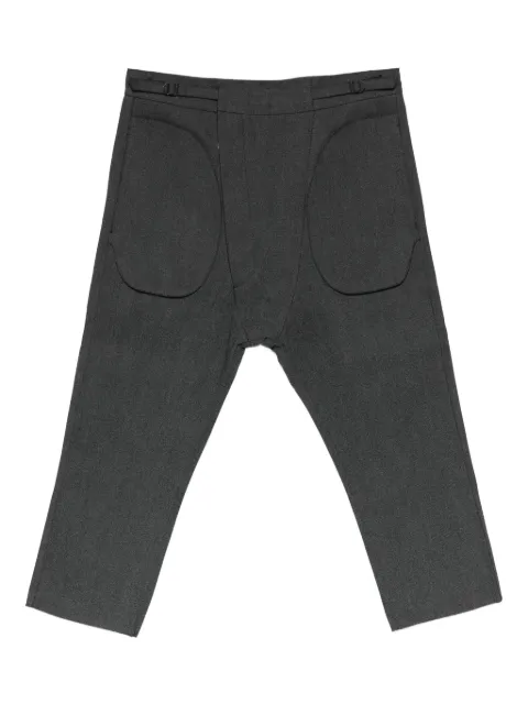 Deepti panelled cropped trousers Grey P206
