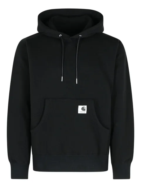 sacai drawstring hoodie Black 2500993S