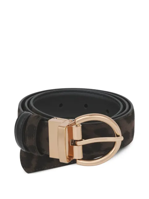 POTAMY animal-pattern buckle belt Brown PP32537