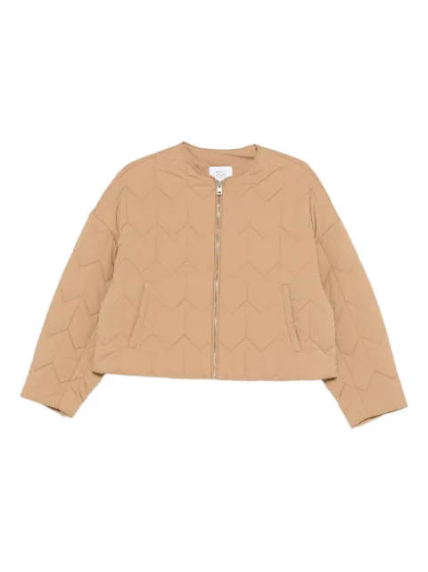 Maison Kitsuné quilted zip-up bomber jacket Brown PW02126WW9067