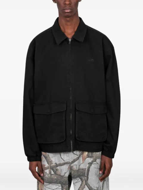 Awake NY zip-up shirt jacket Black AWKFW25OT002