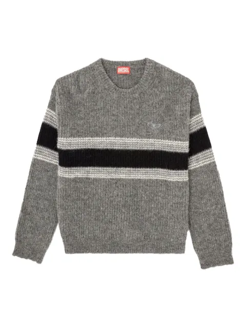 Diesel K-Soren striped embroidered sweater Grey A216820CJBS
