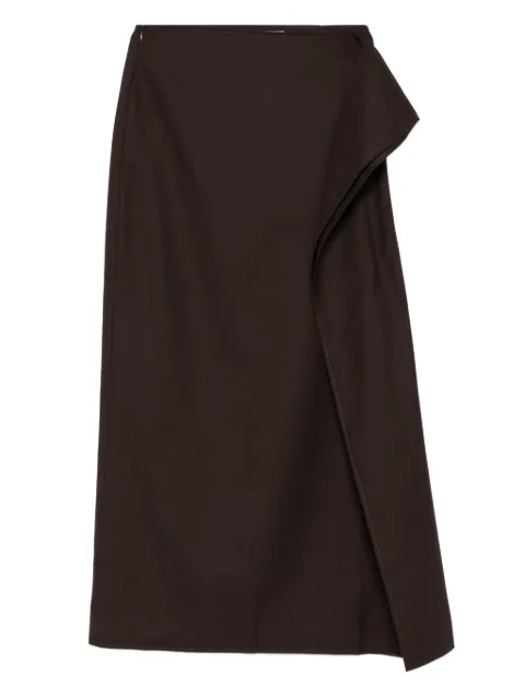 Séfr button slit skirt Brown WFW25PEARLDAR