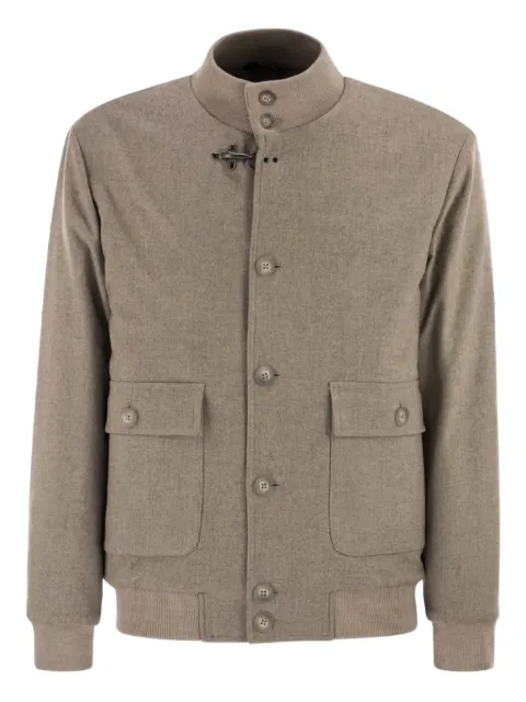 Fay wool shirt jacket Neutrals NAM11510690WGZ
